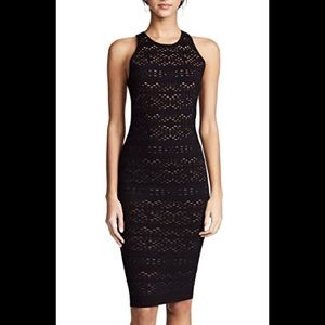 XS Bailey 44 Women's Desperado Fitted Dress Black and tobacco colored